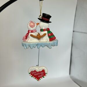 Snowman Couple Holiday Ornament